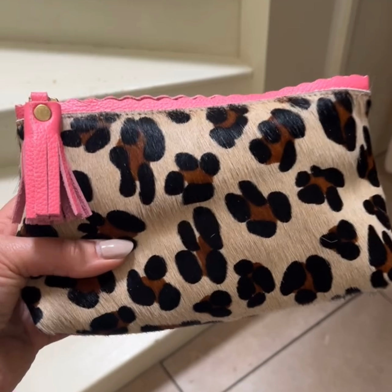 The Aldwick Pouch ~ Pink Leopard